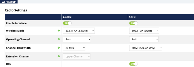 Advanced Wireless Settings